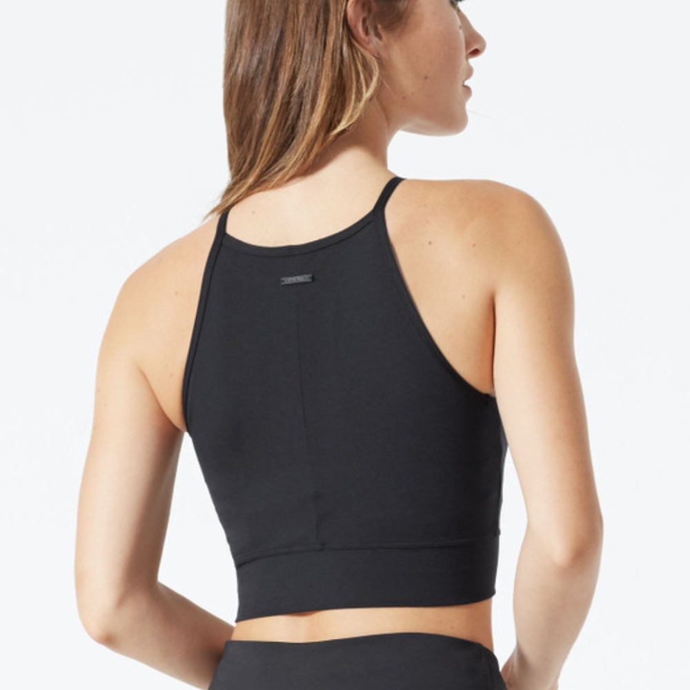 Ion Mesh V-Neck Light Support Bra Top - Black - Picture 3 of 8
